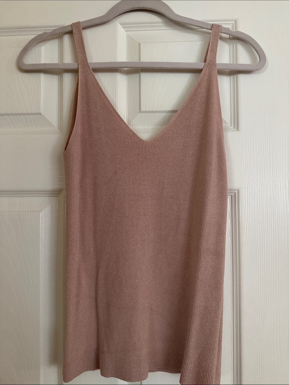 LOFT Dusty Rose V-Neck Knit Camisole